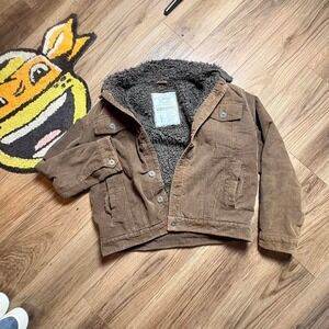 Y2K Aeropostale brown corduroy jacket with fur lining Size L #corduroy #outerwea